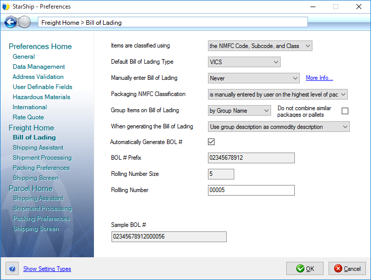 Create a Bill of Lading