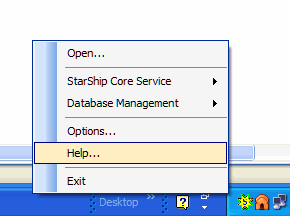 Right-click on the Server Manager icon in the Windows system tray